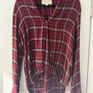 Cloth & Stone Women's Plaid Top